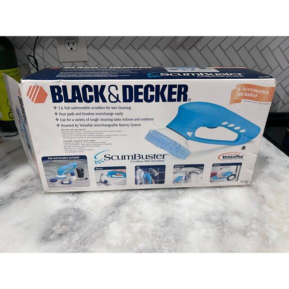 Black & Decker ScumBuster S100 Cordless Wet Scrubber 3.6V VersaPak – New in Box - Picture 1 of 8